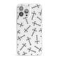 Monochrome Crosses iPhone 13 Pro Max Clear Bumper Case
