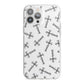 Monochrome Crosses iPhone 13 Pro Max TPU Impact Case with White Edges