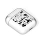 Monochrome Halloween Illustrations AirPods Case Laid Flat