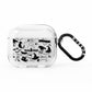 Monochrome Halloween Illustrations AirPods Clear Case 3rd Gen