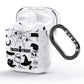 Monochrome Halloween Illustrations AirPods Glitter Case Side Image