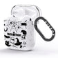 Monochrome Halloween Illustrations AirPods Glitter Case Side Image