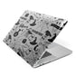 Monochrome Halloween Illustrations Apple MacBook Case Side View