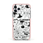 Monochrome Halloween Illustrations Apple iPhone 11 Pro in Silver with Pink Impact Case