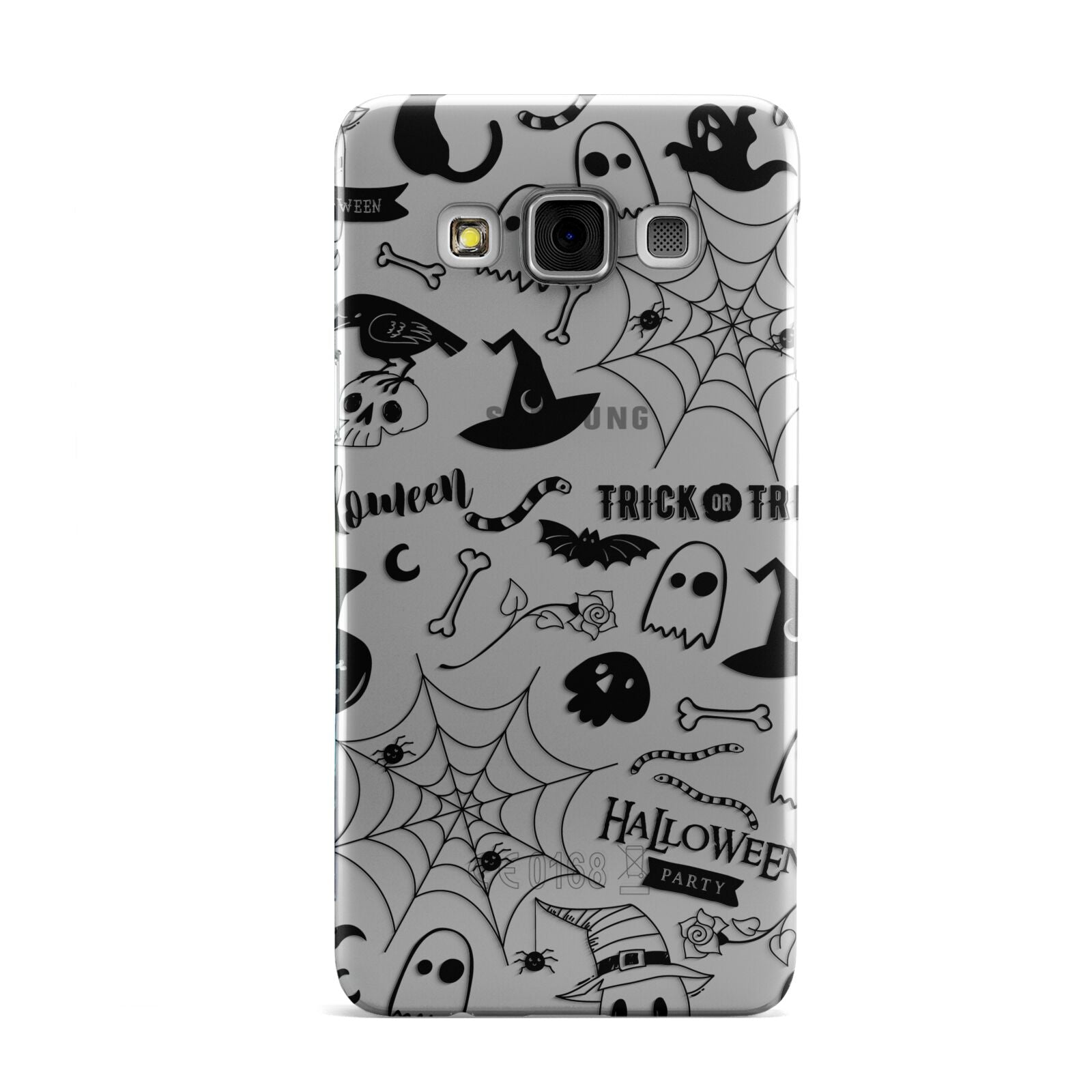 Monochrome Halloween Illustrations Samsung Galaxy A3 Case