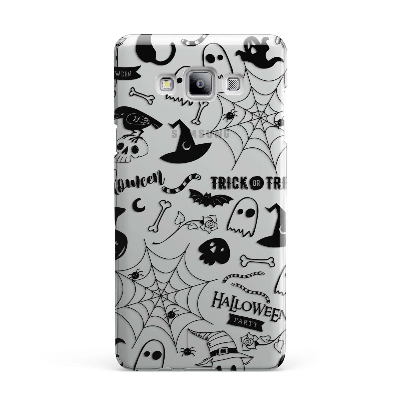 Monochrome Halloween Illustrations Samsung Galaxy A7 2015 Case