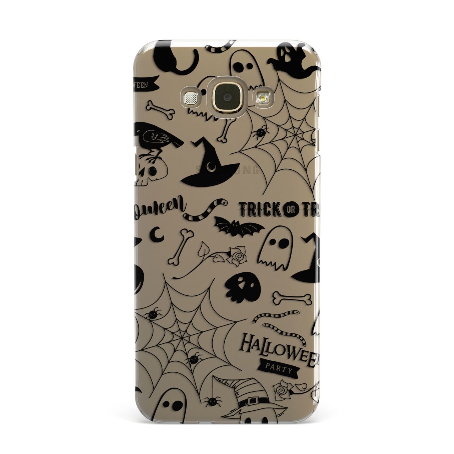 Monochrome Halloween Illustrations Samsung Galaxy A8 Case