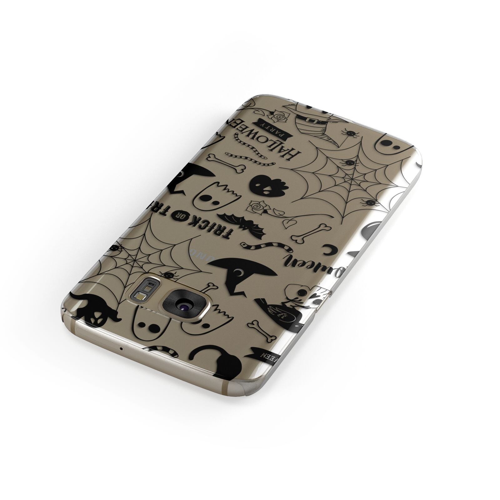 Monochrome Halloween Illustrations Samsung Galaxy Case Front Close Up