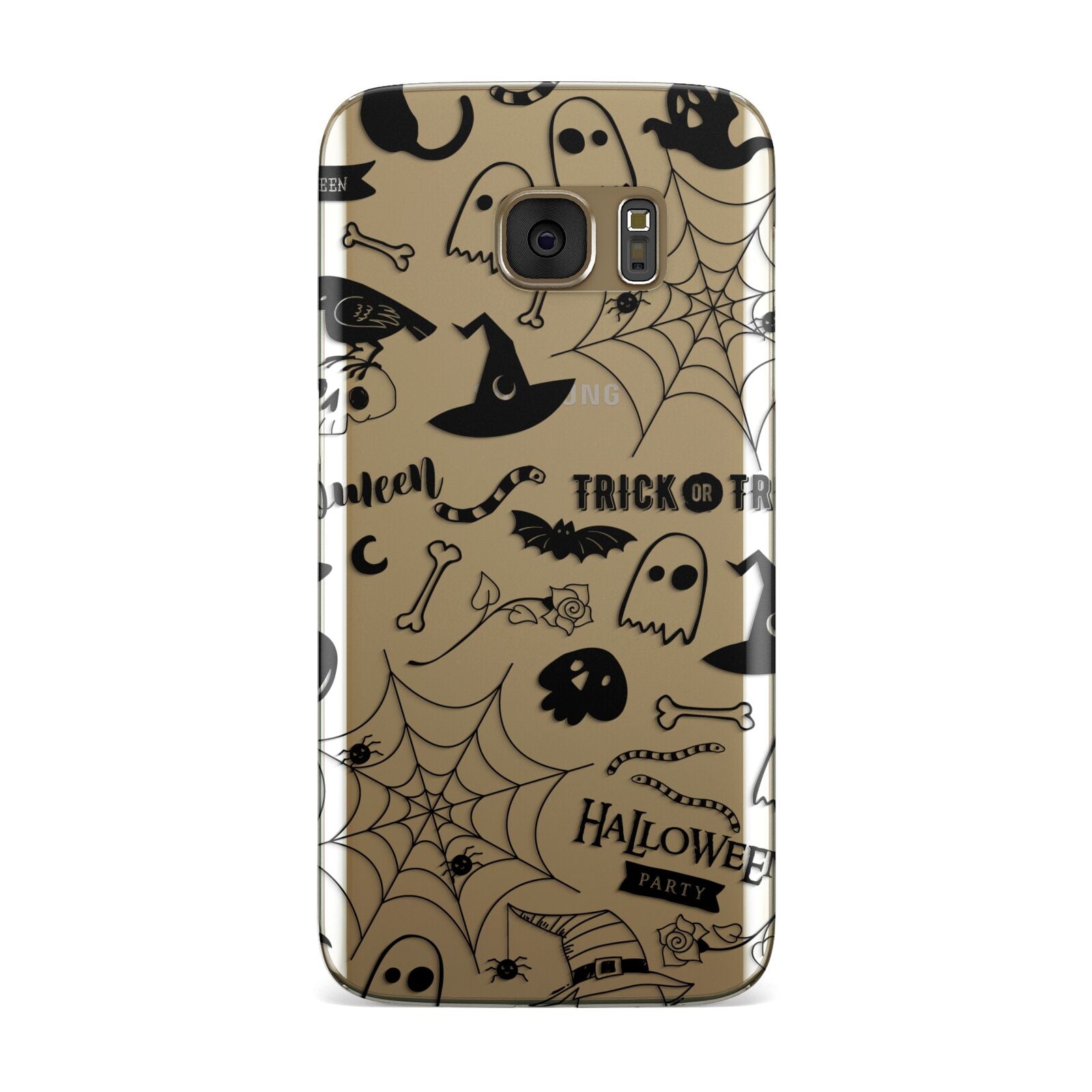 Monochrome Halloween Illustrations Samsung Galaxy Case