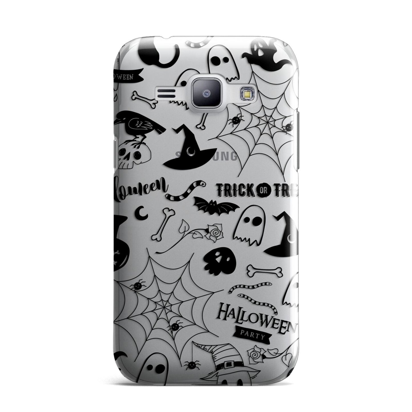 Monochrome Halloween Illustrations Samsung Galaxy J1 2015 Case