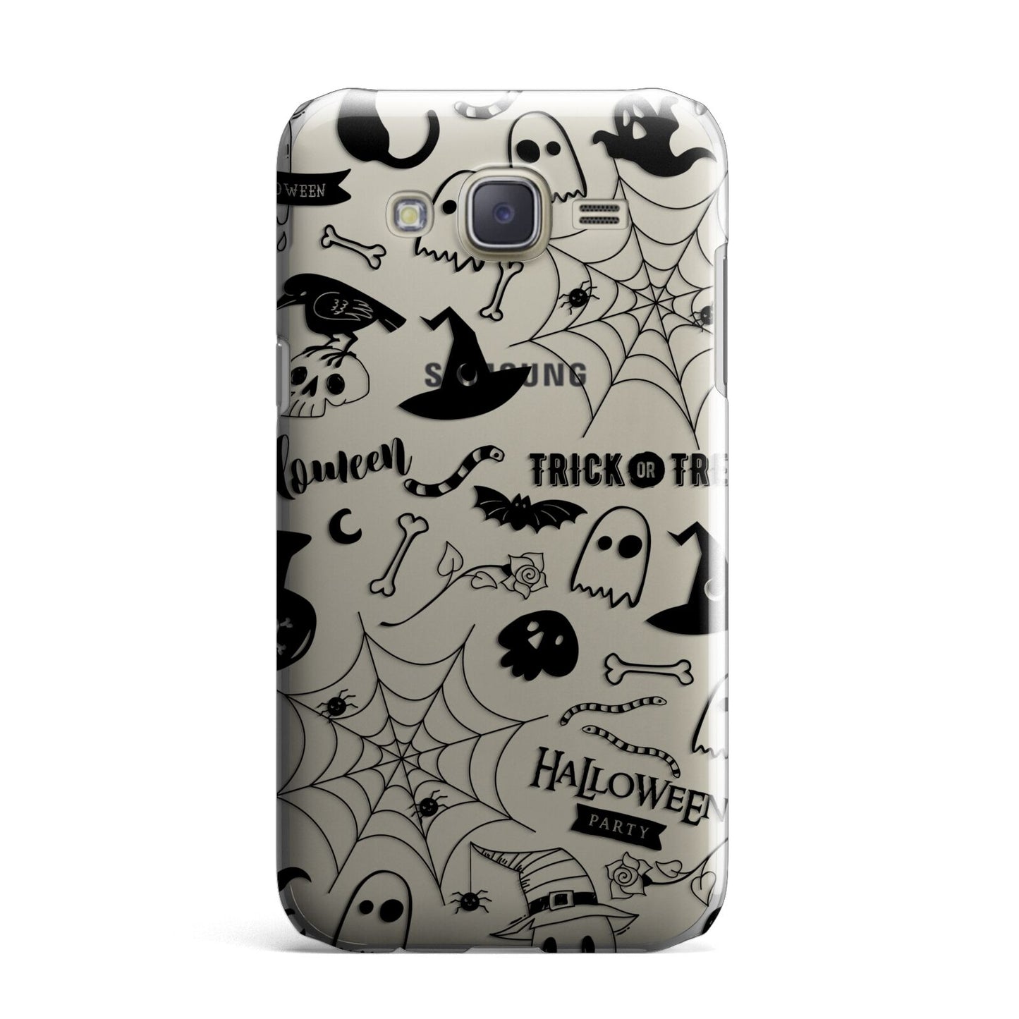 Monochrome Halloween Illustrations Samsung Galaxy J7 Case