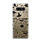 Monochrome Halloween Illustrations Samsung Galaxy Note 8 Case