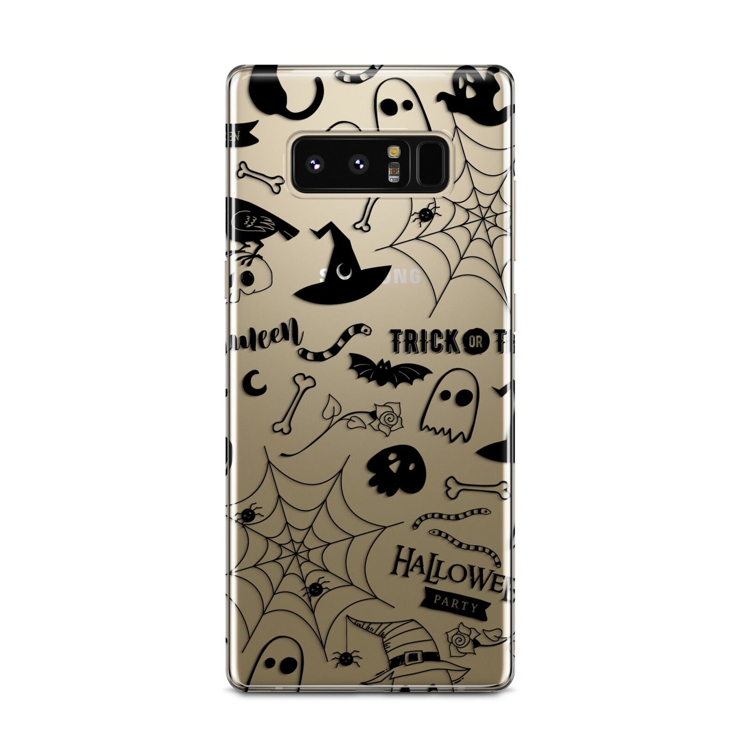 Monochrome Halloween Illustrations Samsung Galaxy Note 8 Case