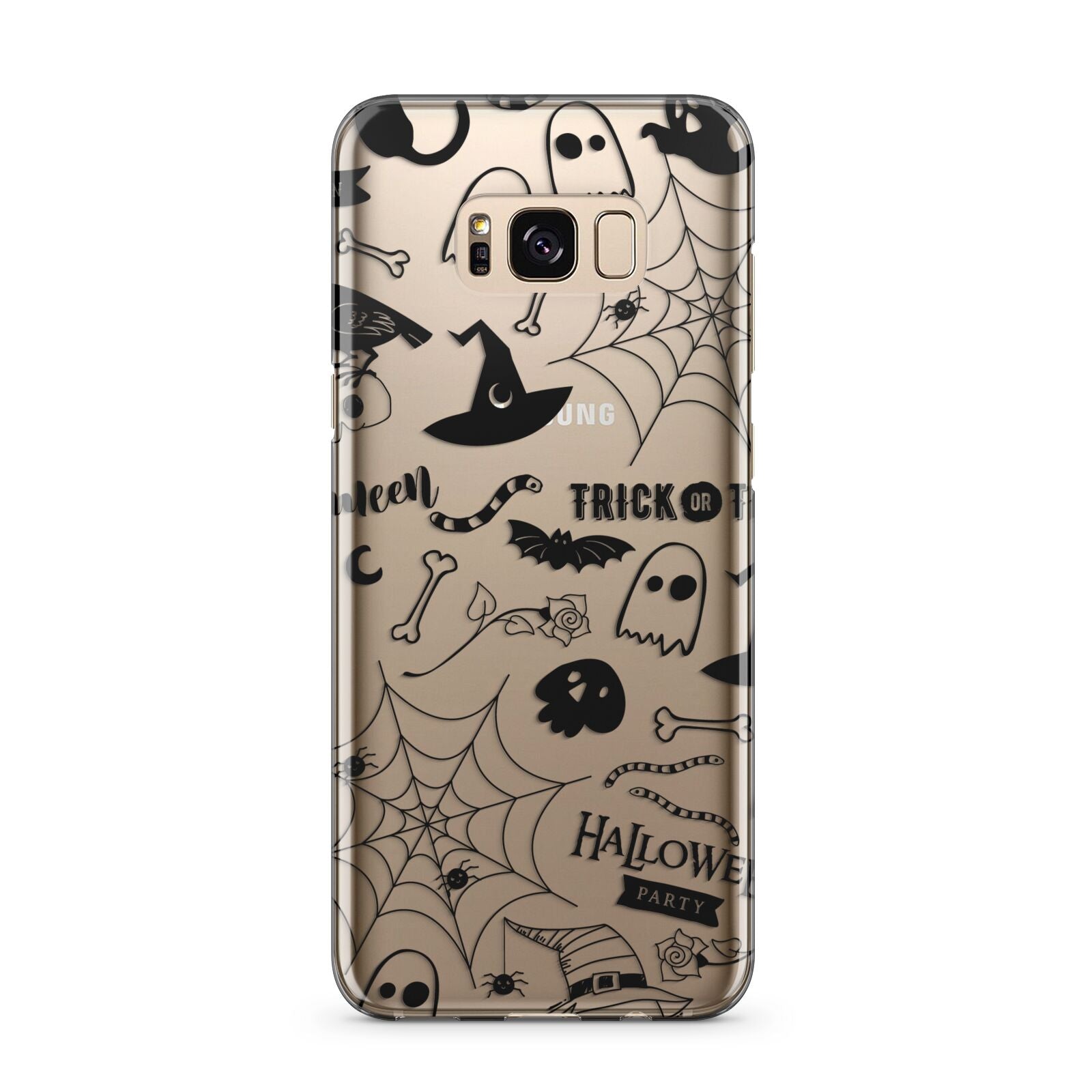 Monochrome Halloween Illustrations Samsung Galaxy S8 Plus Case