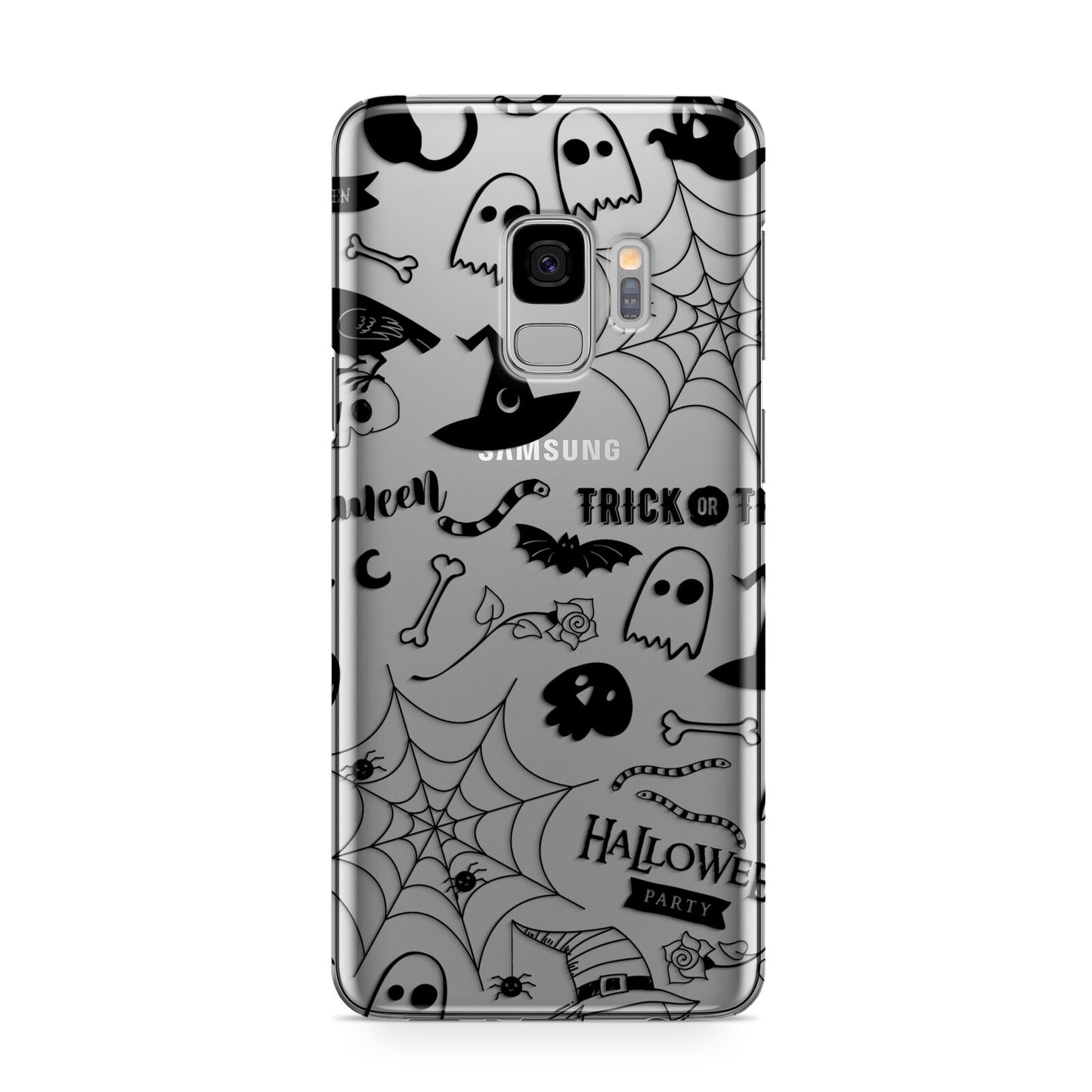 Monochrome Halloween Illustrations Samsung Galaxy S9 Case