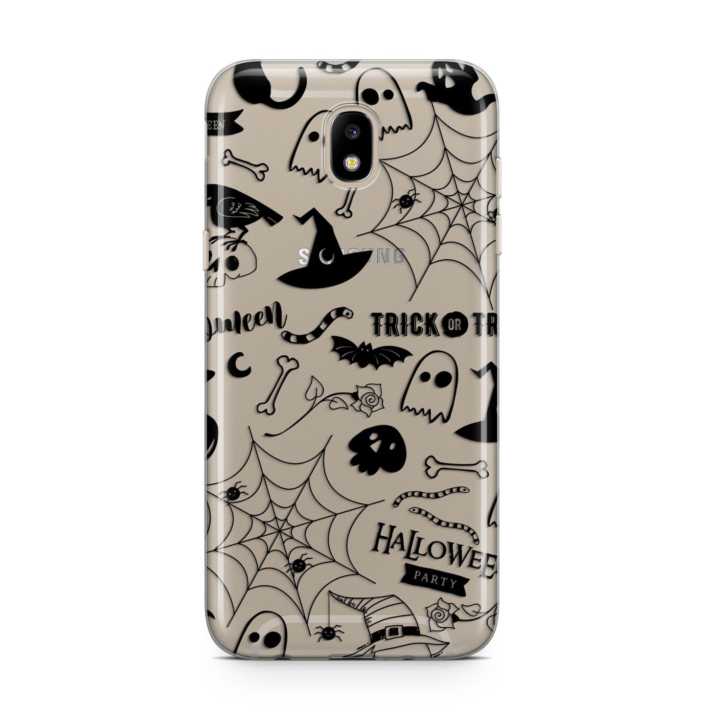 Monochrome Halloween Illustrations Samsung J5 2017 Case