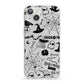 Monochrome Halloween Illustrations iPhone 13 Clear Bumper Case