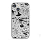 Monochrome Halloween Illustrations iPhone 13 Mini TPU Impact Case with White Edges