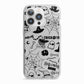 Monochrome Halloween Illustrations iPhone 13 Pro TPU Impact Case with White Edges