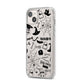 Monochrome Halloween Illustrations iPhone 14 Plus Clear Tough Case Starlight Angled Image