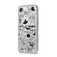 Monochrome Halloween Illustrations iPhone 14 Pro Max Glitter Tough Case Silver Angled Image
