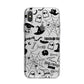 Monochrome Halloween Illustrations iPhone X Bumper Case on Silver iPhone Alternative Image 1