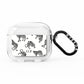 Monochrome Leopard Print Personalised AirPods Clear Case 3rd Gen