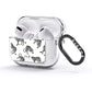 Monochrome Leopard Print Personalised AirPods Glitter Case 3rd Gen Side Image