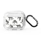 Monochrome Leopard Print Personalised AirPods Glitter Case 3rd Gen