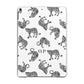 Monochrome Leopard Print Personalised Apple iPad Grey Case