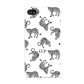 Monochrome Leopard Print Personalised Apple iPhone 4s Case