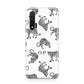 Monochrome Leopard Print Personalised Huawei Nova 6 Phone Case