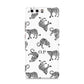 Monochrome Leopard Print Personalised Huawei P10 Phone Case
