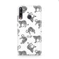 Monochrome Leopard Print Personalised Huawei P40 Lite E Phone Case