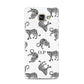 Monochrome Leopard Print Personalised Samsung Galaxy A3 2016 Case on gold phone