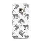 Monochrome Leopard Print Personalised Samsung Galaxy A3 2017 Case on gold phone