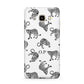Monochrome Leopard Print Personalised Samsung Galaxy J7 2016 Case on gold phone