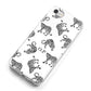 Monochrome Leopard Print Personalised iPhone 8 Bumper Case on Silver iPhone Alternative Image