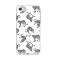Monochrome Leopard Print Personalised iPhone 8 Bumper Case on Silver iPhone