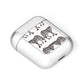 Monochrome Mirrored Leopard Print AirPods Case Laid Flat