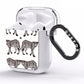 Monochrome Mirrored Leopard Print AirPods Clear Case Side Image