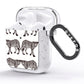 Monochrome Mirrored Leopard Print AirPods Glitter Case Side Image