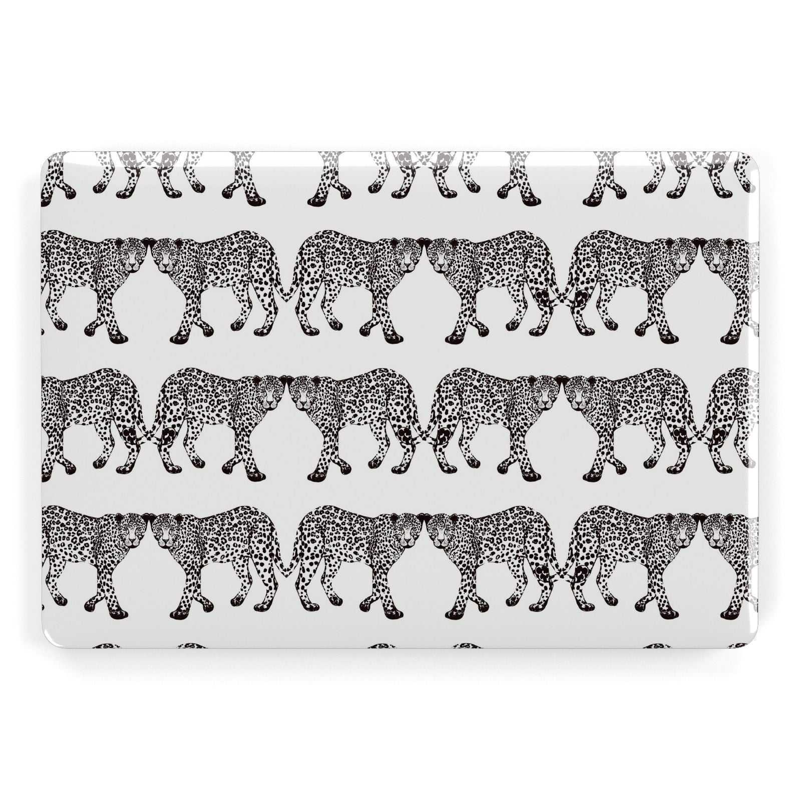 Monochrome Mirrored Leopard Print Apple MacBook Case