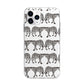 Monochrome Mirrored Leopard Print Apple iPhone 11 Pro Max in Silver with Bumper Case