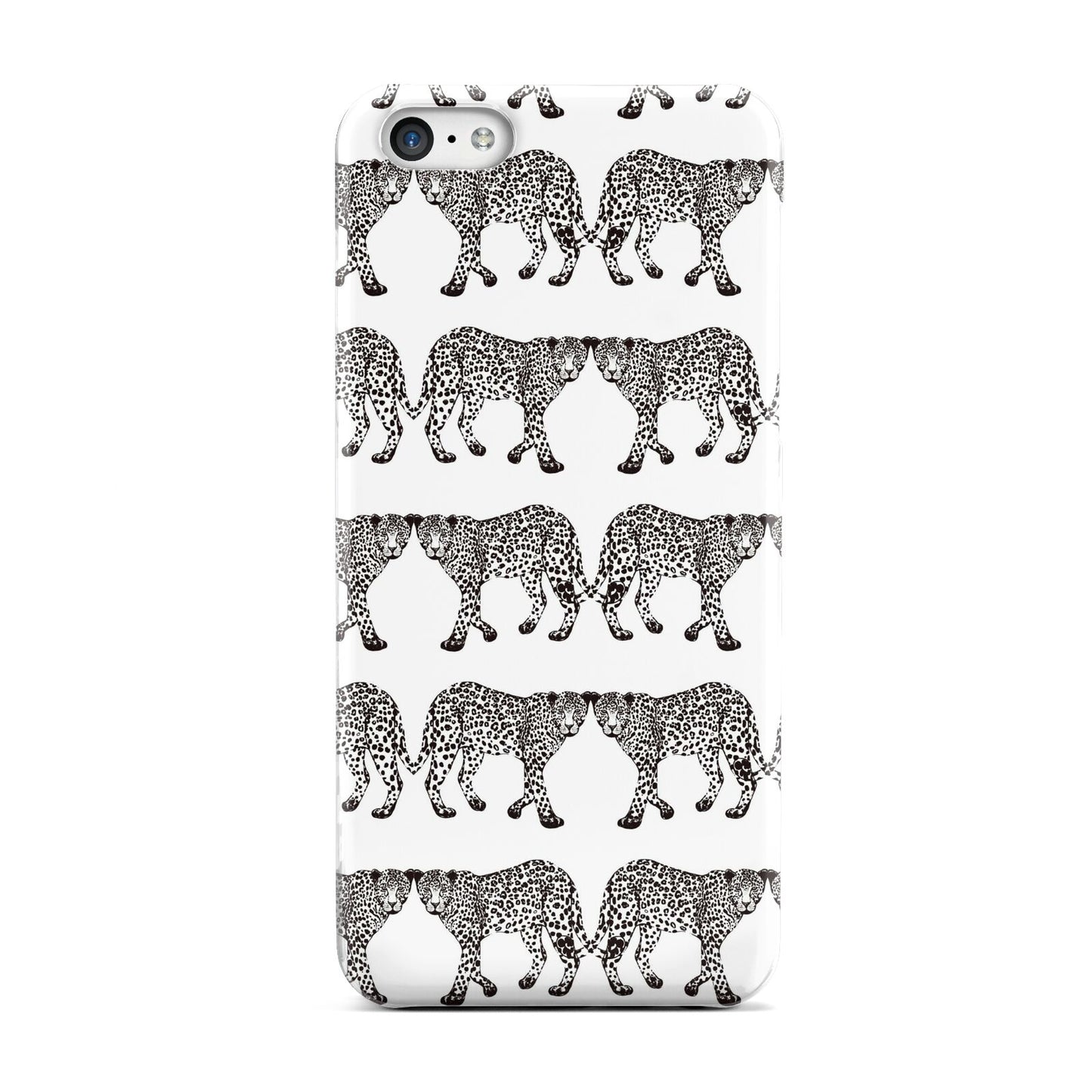 Monochrome Mirrored Leopard Print Apple iPhone 5c Case