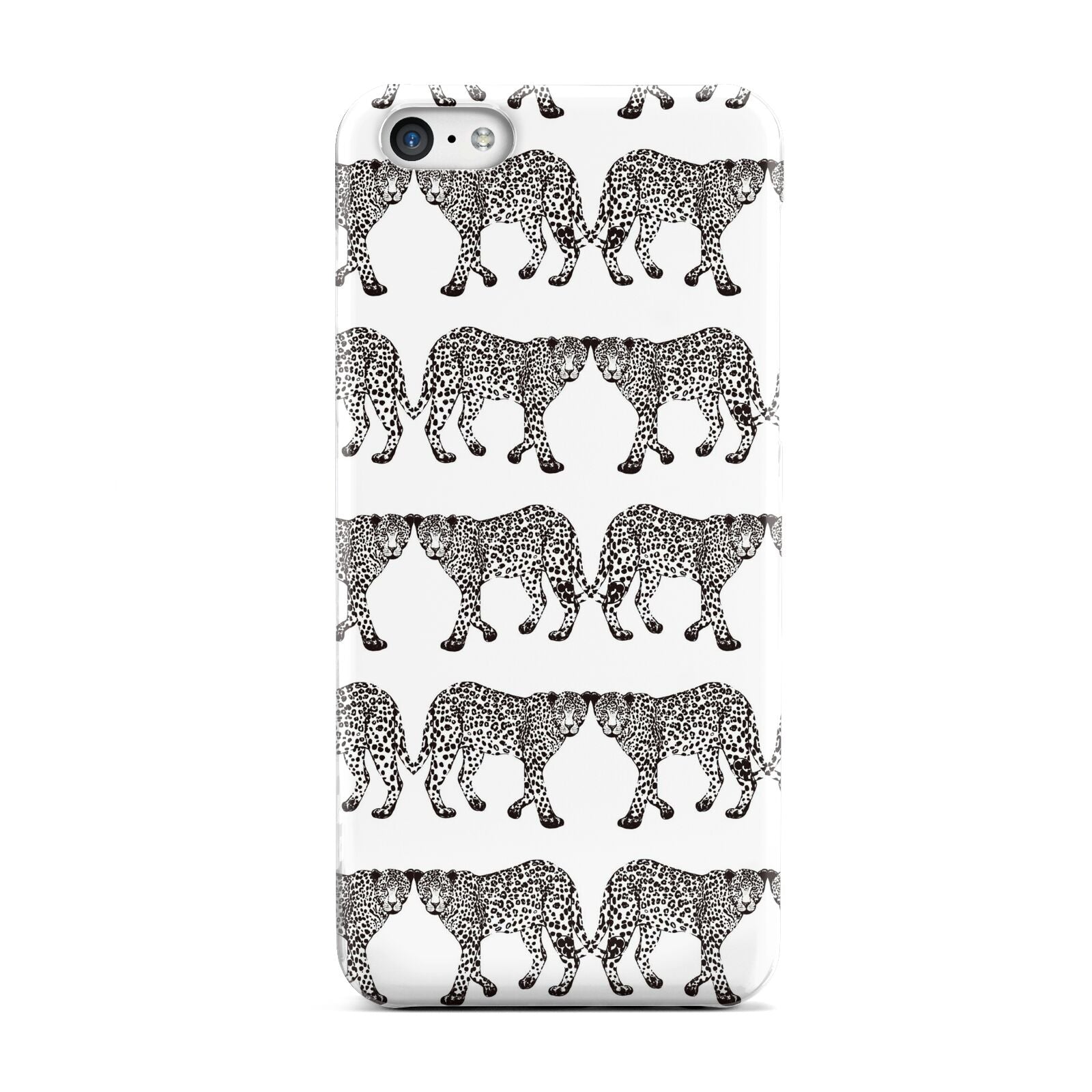 Monochrome Mirrored Leopard Print Apple iPhone 5c Case