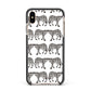 Monochrome Mirrored Leopard Print Apple iPhone Xs Max Impact Case Black Edge on Gold Phone