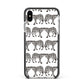 Monochrome Mirrored Leopard Print Apple iPhone Xs Max Impact Case Black Edge on Silver Phone
