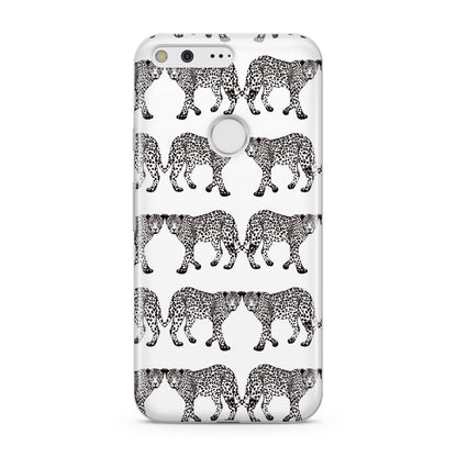 Monochrome Mirrored Leopard Print Google Pixel Case
