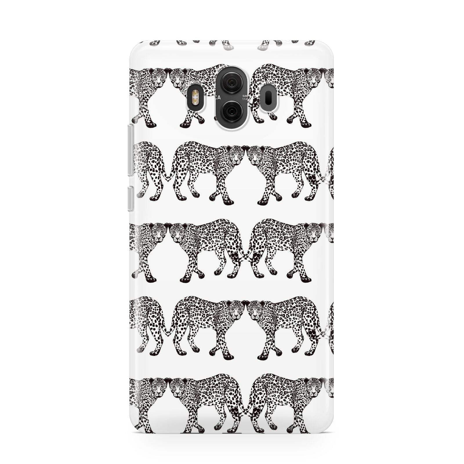 Monochrome Mirrored Leopard Print Huawei Mate 10 Protective Phone Case